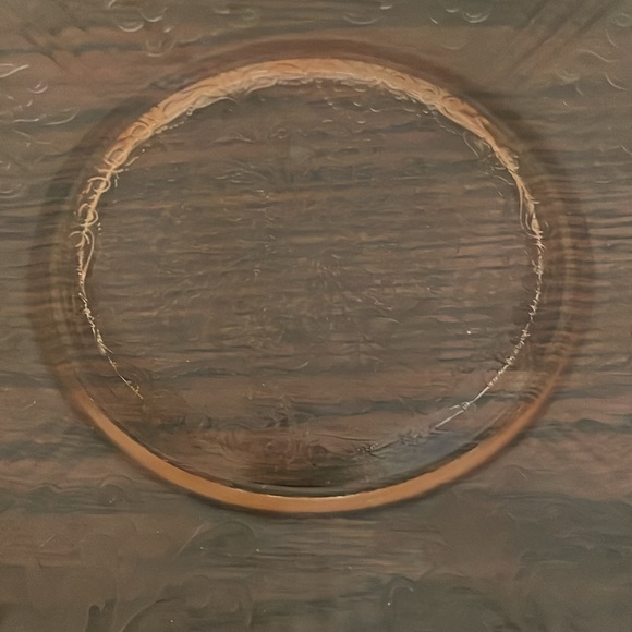 Vintage Large Pink Etched Depression Glass Plate - Picture 4 of 7